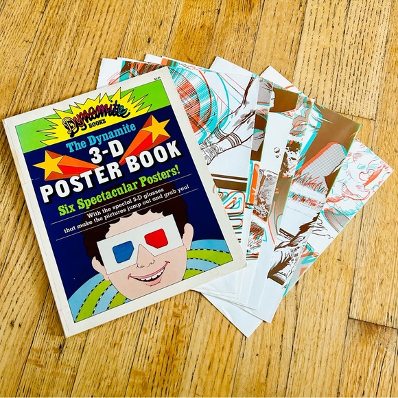 Dynamite Magazine Scholastic 3D Poster Book ALL 6 Posters Neal Adams NO GLASSES - Picture 1 of 10